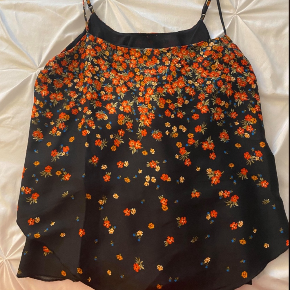 Free people sleeveless floral top small